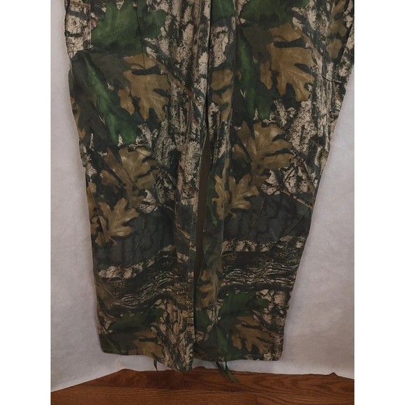 Trebark Bigwoods Men's (XL) Brown, Green Camo Hunting Cargo Bib Overalls - Picture 10 of 13